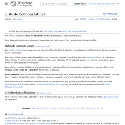 Liste de locutions latines