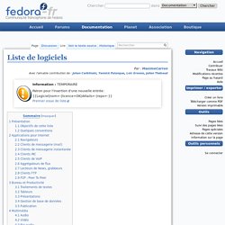 Liste de logiciels — Wiki Fedora-Fr
