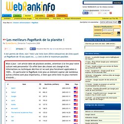 PageRank 10 (PR 10) : les meilleurs PageRank