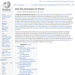 Liste des monarques de France