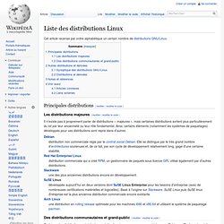 Liste des distributions Linux
