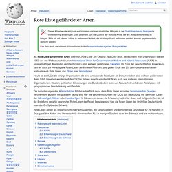 Rote Liste gefährdeter Arten