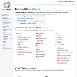 Liste von HTML-Editoren