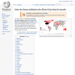 Liste des bases militaires des États-Unis dans le monde