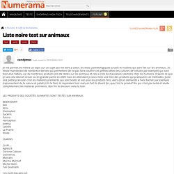Liste noire test sur animaux