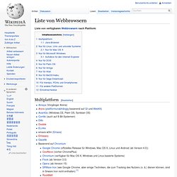 Liste von Webbrowsern