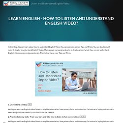 Listen and Understand English Video