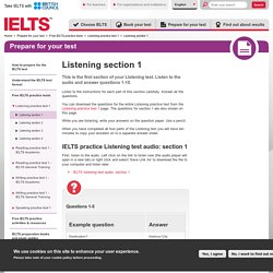 IELTS listening sample test 1 from the British Council
