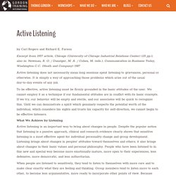 Active Listening - Gordon Training International