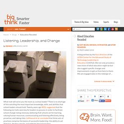 Listening, Leadership, and Change