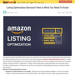 Listing Optimization Services? Here is What You Need To Know