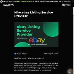 Hire ebay Listing Service Provider - Navines
