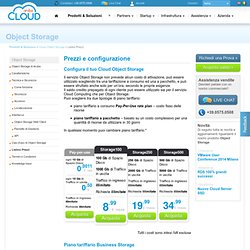 Listino Prezzi del Cloud Storage Aruba - Object Storage