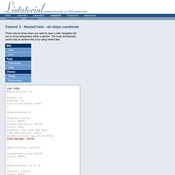 Listutorial: Tutorial 3 - Nested lists