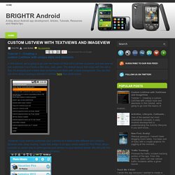Custom ListView with TextViews and ImageView ~ BRIGHTR Android
