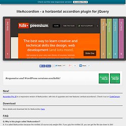 liteAccordion - a horizontal accordion plugin for jQuery