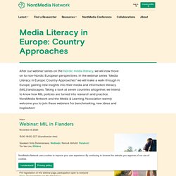 Media Literacy in Europe: Country Approaches (2020-2021)