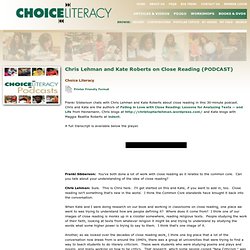 Choice Literacy - Articles & Videos - Full Article