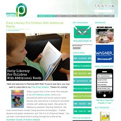 Early Literacy For Children With Additional Needs