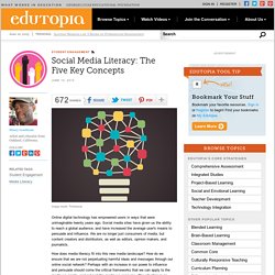 Social Media Literacy: The Five Key Concepts