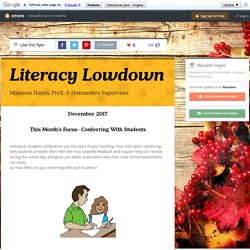 Literacy Lowdown- Conferring With Students