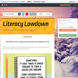 Literacy Lowdown-Inspiring Yourself and Your Students for 2018