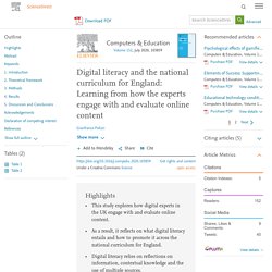 Digital literacy and the national curriculum for England - Polizzi (2020)