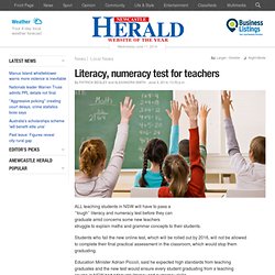 Literacy, numeracy test for teachers