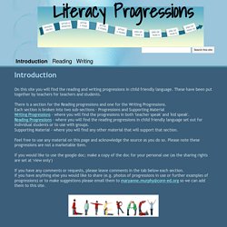 Literacy Progressions