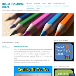Relief Teaching Ideas