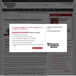 Writing, Reading, and Social Media Literacy - Now, New, Next