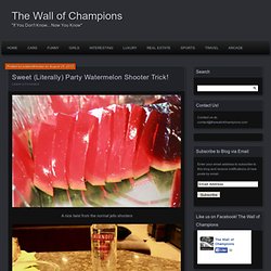 Sweet (Literally) Party Watermelon Shooter Trick! - The Wall of Champions