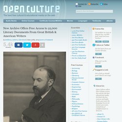 New Archive Offers Free Access to 22,000 Literary Documents From Great British & American Writers