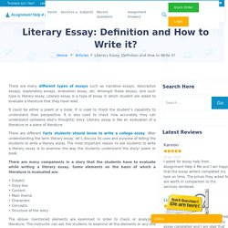 Literary Essay: Definition and How to Write it?