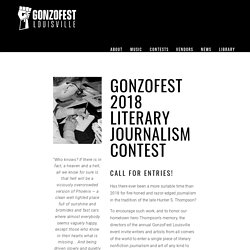 Literary Contest — GonzoFest Louisville