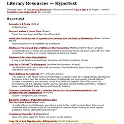Literary Resources