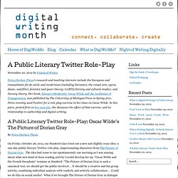 A Public Literary Twitter Role-Play - Digital Writing Month