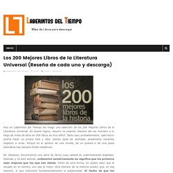 Los 200 Mejores Libros de la Literatura Universal (Reseña de cada uno y descarga) - Laberintos del Tiempo