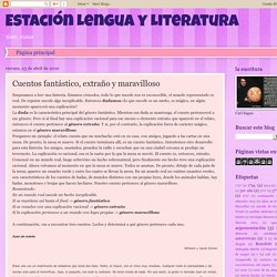 Estación Lengua y Literatura: Cuentos fantástico, extraño y maravilloso