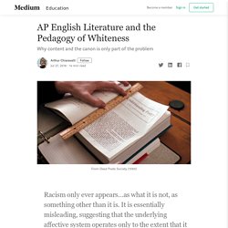 AP English Literature and the Pedagogy of Whiteness