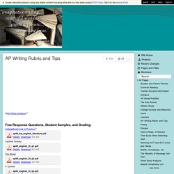 Mrs. Saunders' AP English Literature and Composition - AP Writing Rubric and Tips