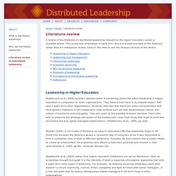 ALTC: Distributed Leadership