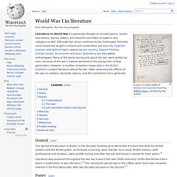 World War I in literature