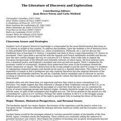 The Literature of Discovery and Exploration