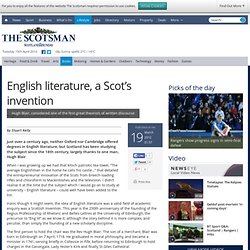 English literature, a Scot’s invention