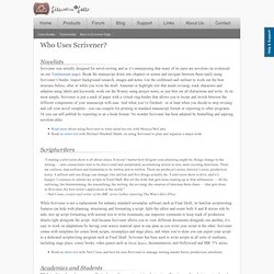 Who Uses Scrivener?