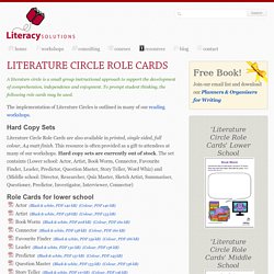Literature Circle Role Cards: Literacy Solutions