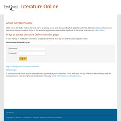 Literature Online