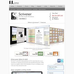 Literature and Latte. Scrivener Writing Software