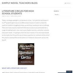 Literature Circles for High School Students